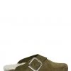 Celtic & Co. Green Sheepskin Lined Clogs