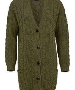Celtic & Co. Green Cable Boyfriend Cardigan -Deals Celtic Store unnamed file 1018 scaled
