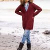 Celtic & Co. Celtic & Co Red Cable Boyfriend Cardigan