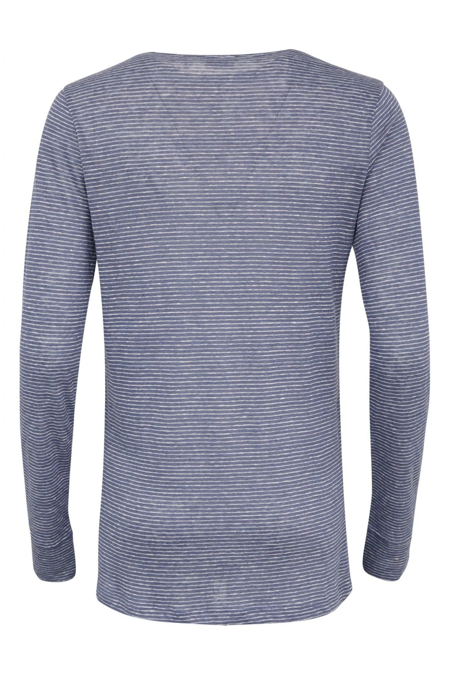 Celtic & Co. Cornflower Blue Stripe Linen Henley Top 5 Celtic & Co. Cornflower Blue Stripe Linen Henley Top - Image 3