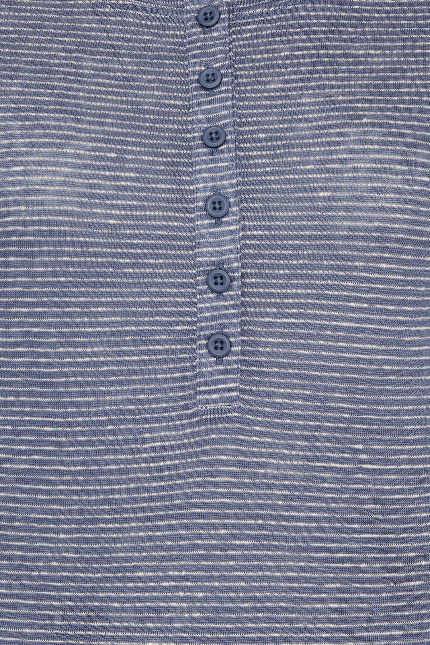 Celtic & Co. Cornflower Blue Stripe Linen Henley Top 6 Celtic & Co. Cornflower Blue Stripe Linen Henley Top - Image 4