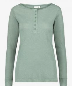Celtic & Co. Celtic & Co Sage Green Linen Henley Top -Deals Celtic Store unnamed file 1045