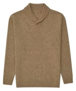 Celtic & Co. Mens Camel Donegal Shawl Collar Jumper -Deals Celtic Store unnamed file 108