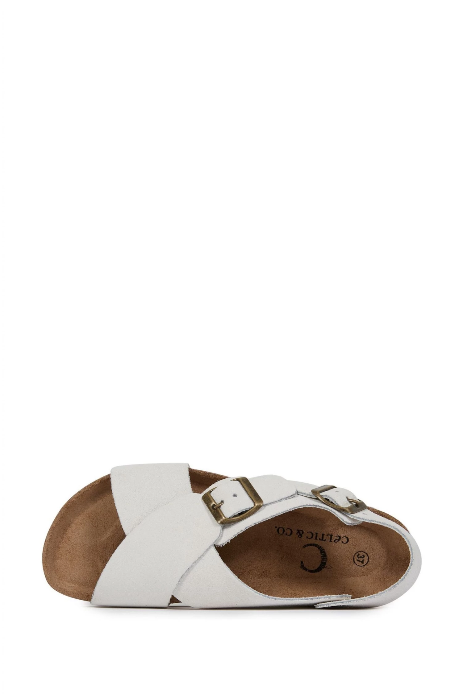 Celtic & Co. White Crossover Buckle Sandals 5 Celtic & Co. White Crossover Buckle Sandals - Image 3