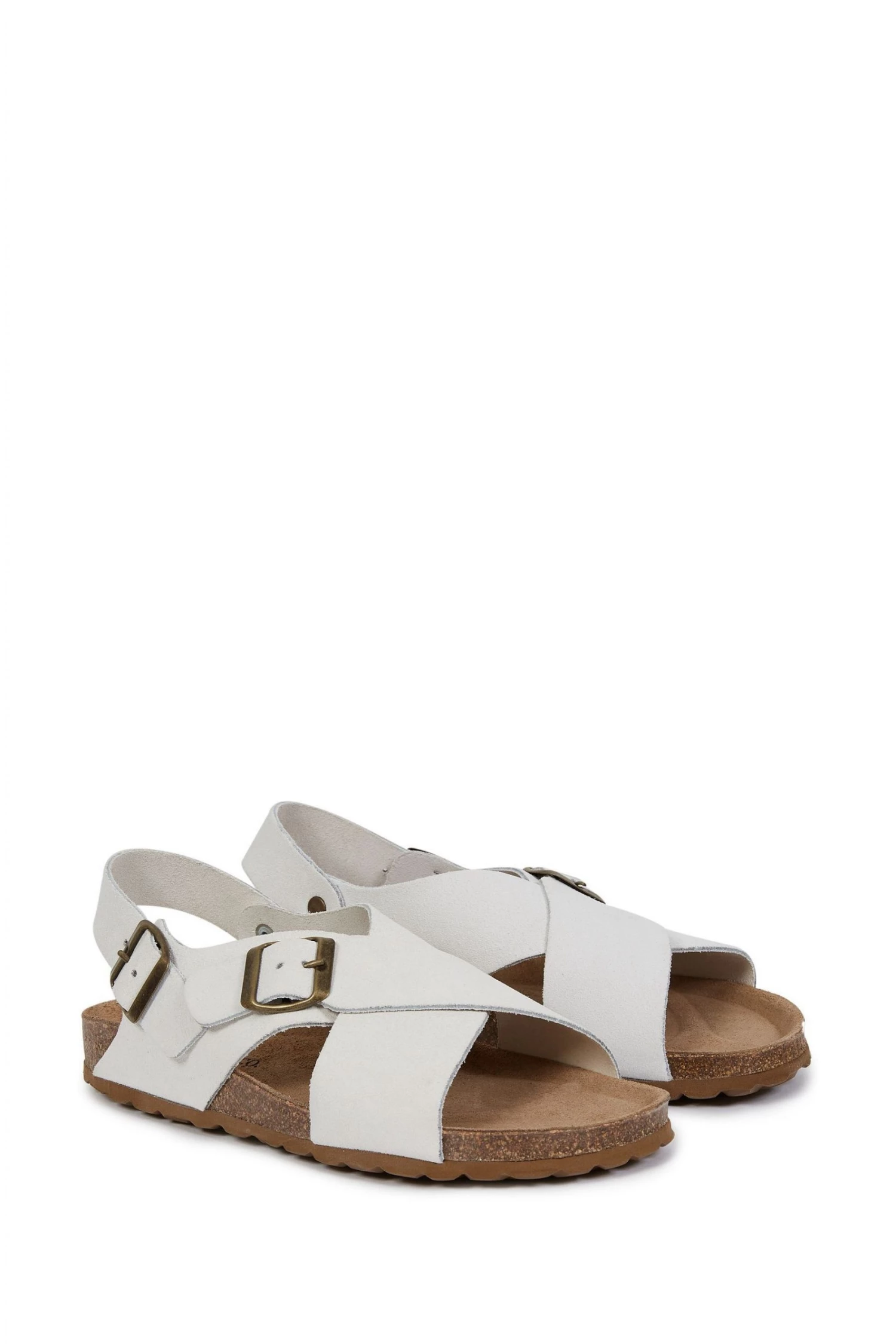 Celtic & Co. White Crossover Buckle Sandals 6 Celtic & Co. White Crossover Buckle Sandals - Image 4