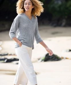 Celtic & Co. Celtic & Co Grey Linen Polo Shirt