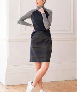 Celtic & Co. Blue Tartan Skirt