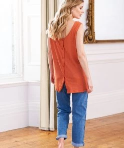 Celtic & Co. Orange Linen And Cotton Scoop Neck Tunic -Deals Celtic Store unnamed file 1138 scaled