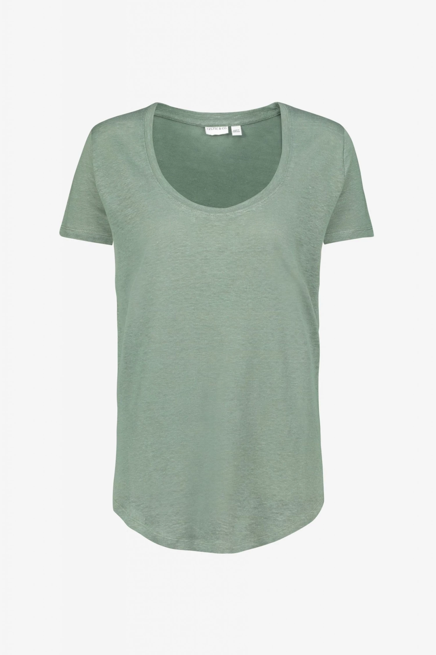 Celtic & Co. Celtic & Co Sage Green Linen Scoop Neck T-Shirt 6 Celtic & Co. Celtic & Co Sage Green Linen Scoop Neck T-Shirt - Image 4