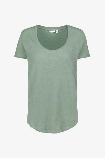 Celtic & Co. Celtic & Co Sage Green Linen Scoop Neck T-Shirt 7 Celtic & Co. Celtic & Co Sage Green Linen Scoop Neck T-Shirt - Image 5
