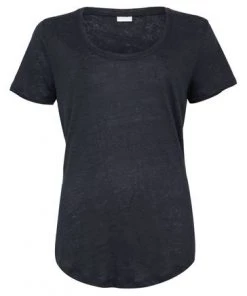 Celtic & Co. Navy Blue Linen Scoop Neck T-Shirt -Deals Celtic Store unnamed file 1180