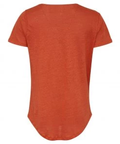 Celtic & Co. Celtic & Co Orange Linen Scoop Neck T-Shirt -Deals Celtic Store unnamed file 1188 scaled