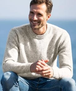 Celtic & Co. Grey Donegal Crew Neck Jumper