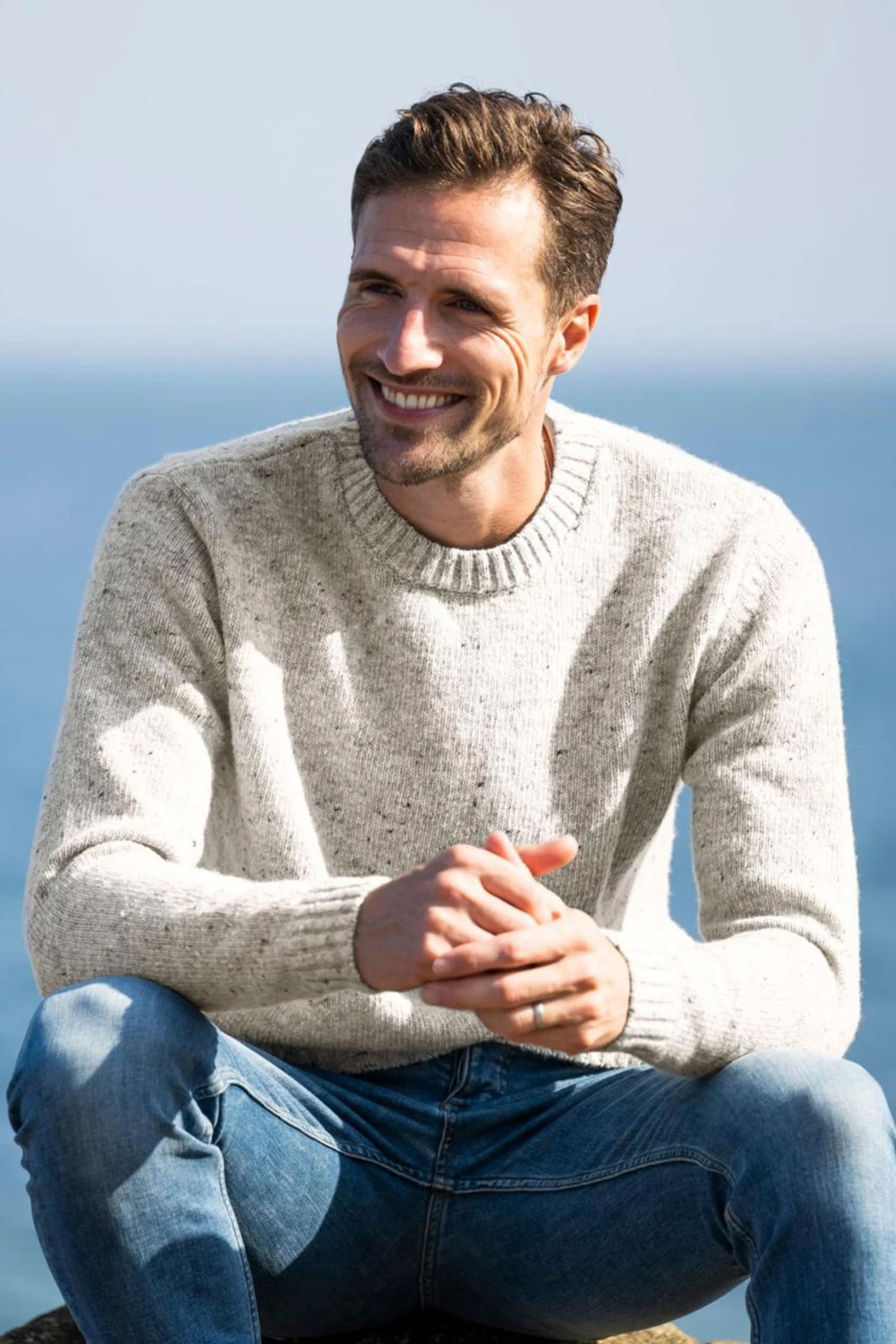 Celtic & Co. Grey Donegal Crew Neck Jumper 3 Celtic & Co. Grey Donegal Crew Neck Jumper