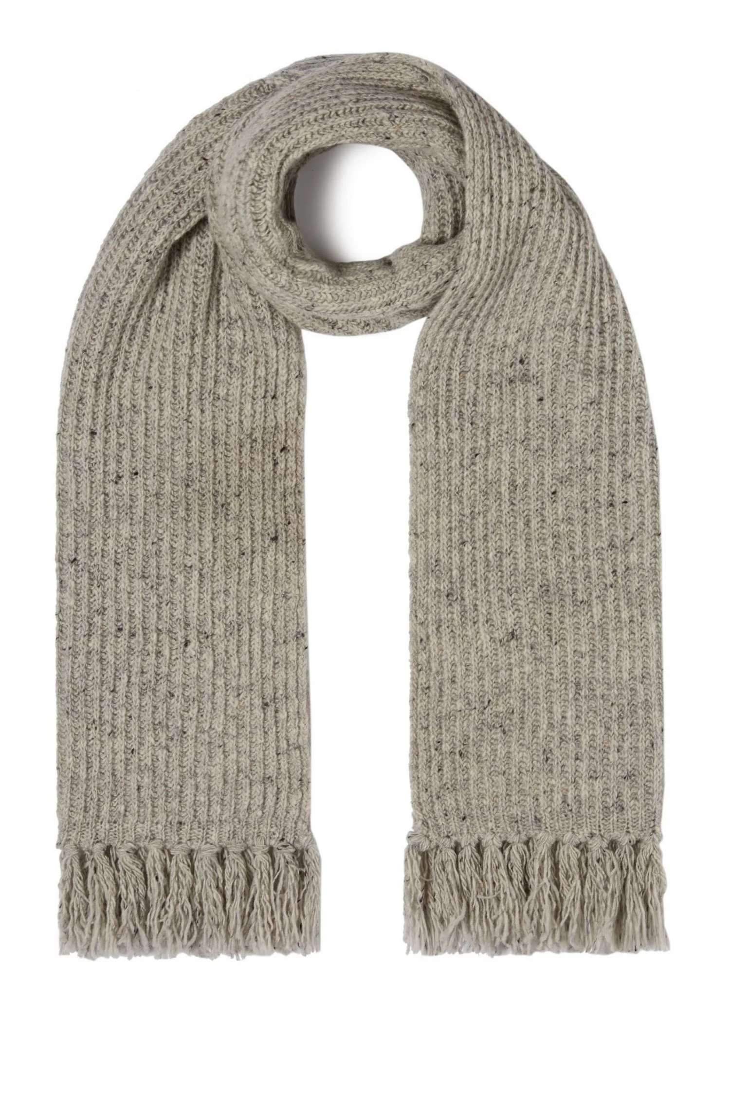 Celtic & Co. Grey Donegal Rib Scarf 2 Celtic & Co. Grey Donegal Rib Scarf