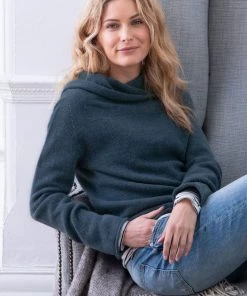 Celtic & Co. Celtic & Co Blue Collared Slouch Jumper