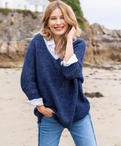 Celtic & Co. Blue Luxe V-Neck Tunic