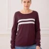 Celtic & Co. Celtic & Co Purple Fine Knit Merino Crew Neck Jumper