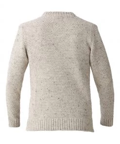 Celtic & Co. Celtic & Co Natural Men'S Cable Crew Neck Jumper -Deals Celtic Store unnamed file 181 scaled