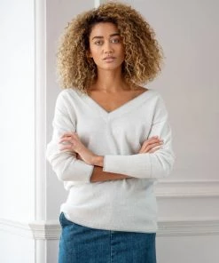 Celtic & Co. Grey Supersoft V-Neck Jumper