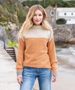 Celtic & Co. Natural Tripe Felted Funnel Neck Jumper