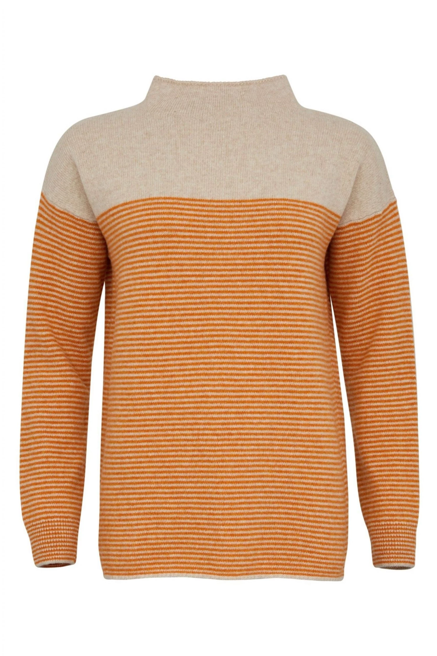 Celtic & Co. Natural Tripe Felted Funnel Neck Jumper 4 Celtic & Co. Natural Tripe Felted Funnel Neck Jumper - Image 2
