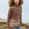 Celtic & Co. Brown Flecked Funnel Neck Jumper