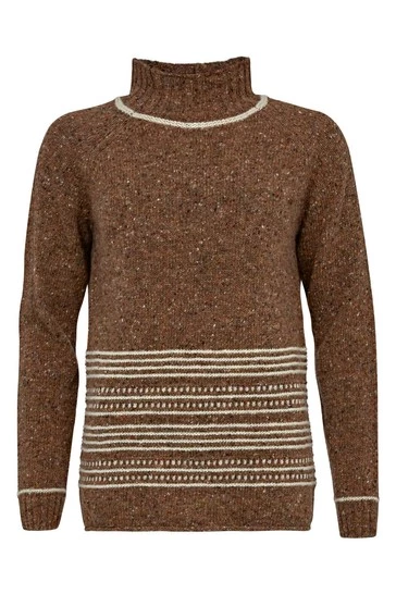 Celtic & Co. Brown Flecked Funnel Neck Jumper 7 Celtic & Co. Brown Flecked Funnel Neck Jumper - Image 6