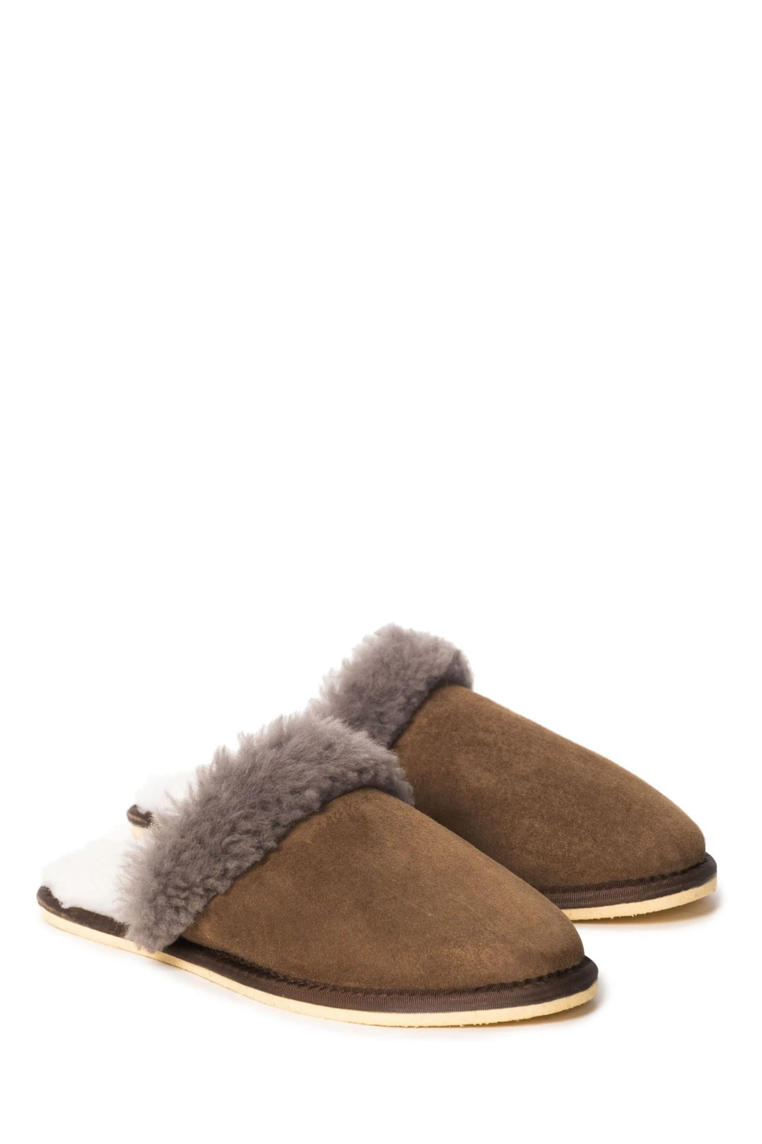 Celtic & Co. Celtic & Co Brown Mens Sheepskin Mules 6 Celtic & Co. Celtic & Co Brown Mens Sheepskin Mules - Image 4