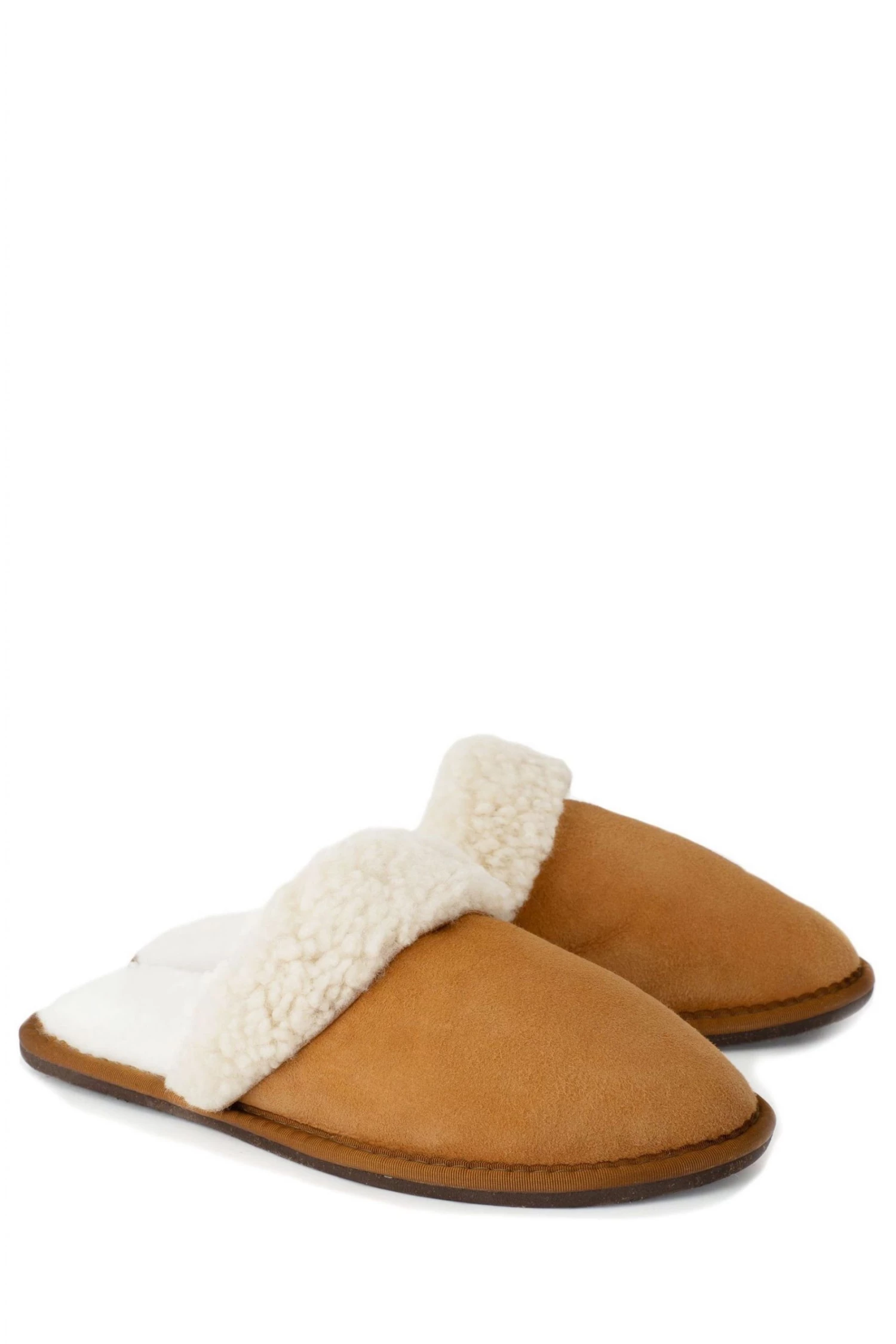 Celtic & Co. Celtic & Co Mens Camel Brown Sheepskin Mules 6 Celtic & Co. Celtic & Co Mens Camel Brown Sheepskin Mules - Image 4