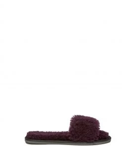 Celtic & Co. Purple Sheepskin Slides