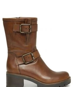 Celtic & Co. Womens Brown Block Heel Biker Boots -Deals Celtic Store unnamed file 373