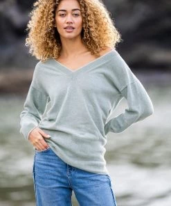 Deals Celtic Store 8 Celtic & Co. Blue Skylight And Fossil Tipped Supersoft V Jumper