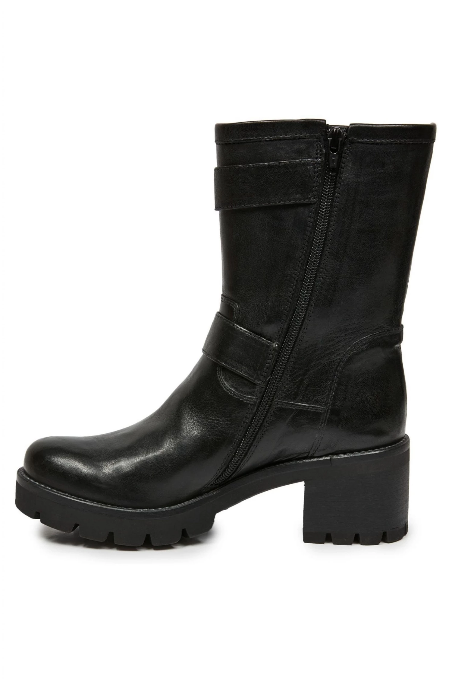 Celtic & Co. Black Block Heel Biker Boots 4 Celtic & Co. Black Block Heel Biker Boots - Image 2