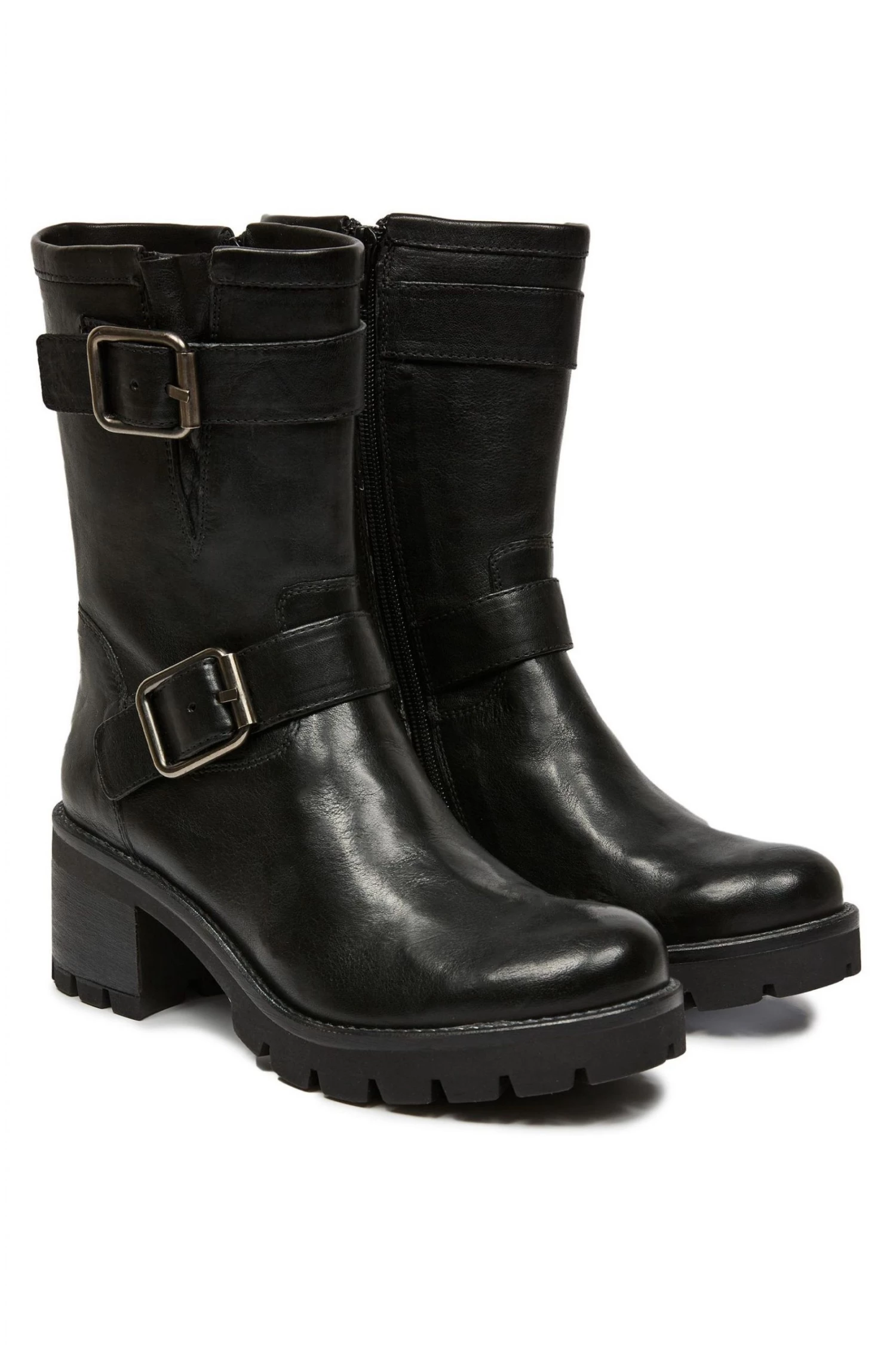 Celtic & Co. Black Block Heel Biker Boots 6 Celtic & Co. Black Block Heel Biker Boots - Image 4