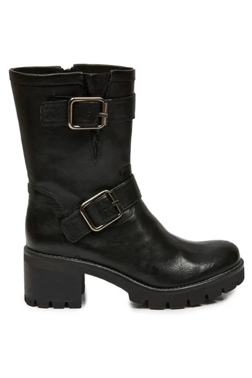 Celtic & Co. Black Block Heel Biker Boots 8 Celtic & Co. Black Block Heel Biker Boots - Image 6