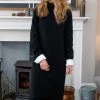 Celtic & Co. Celtic & Co Black Supersoft Midi Roll Neck Dress