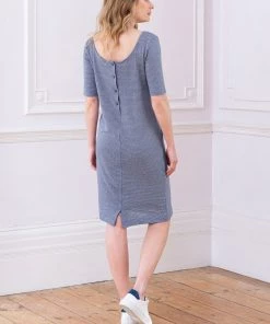 Celtic & Co. Blue Linen And Cotton Knee Length Dress -Deals Celtic Store unnamed file 507 scaled
