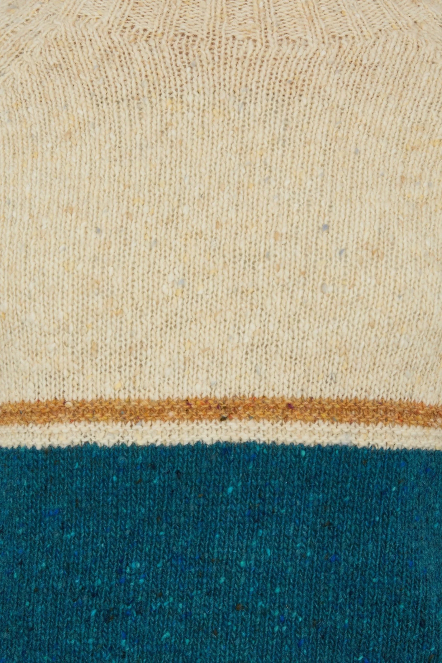 Celtic & Co. Celtic & Co Blue Colourblock Flecked Funnel Neck Jumper 7 Celtic & Co. Celtic & Co Blue Colourblock Flecked Funnel Neck Jumper - Image 5