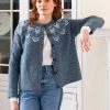 Celtic & Co. Blue Donegal Fair Isle Pattern Cardigan