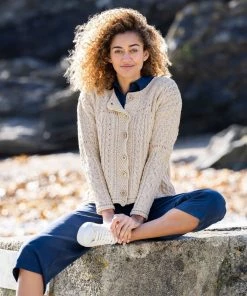 Celtic & Co. Natural Cotton Linen Cardigan