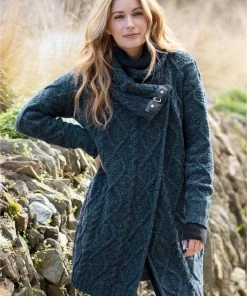 Deals Celtic Store 2 Celtic & Co. Blue Donegal Buckle Detail Cardigan