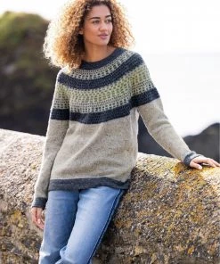 Celtic & Co. Grey Float Stitch Donegal Jumper