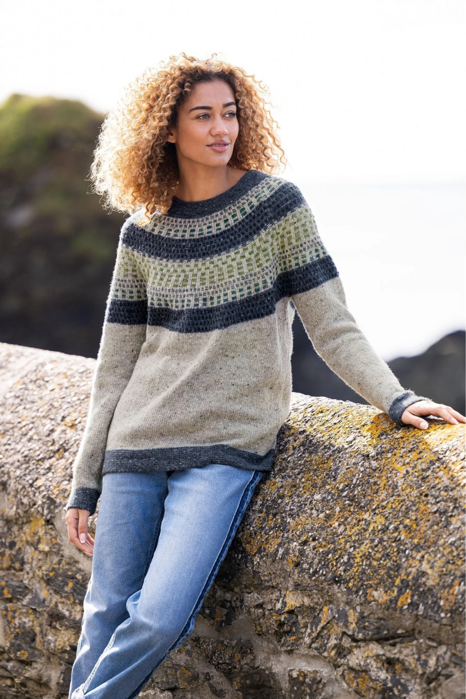 Celtic & Co. Grey Float Stitch Donegal Jumper 3 Celtic & Co. Grey Float Stitch Donegal Jumper