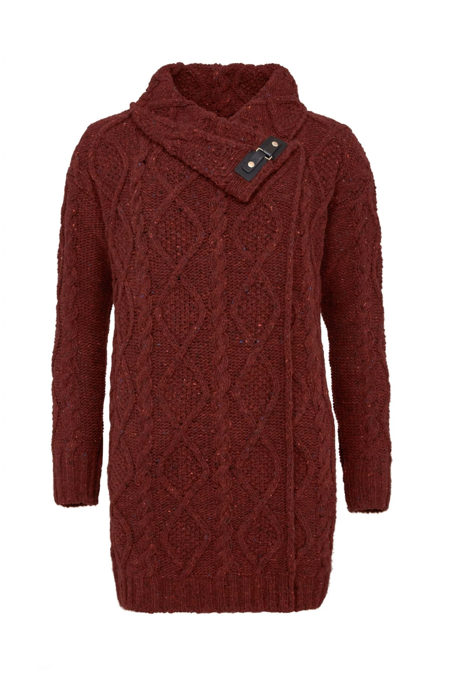 Celtic & Co. Red Donegal Buckle Detail Cardigan 5 Celtic & Co. Red Donegal Buckle Detail Cardigan - Image 3