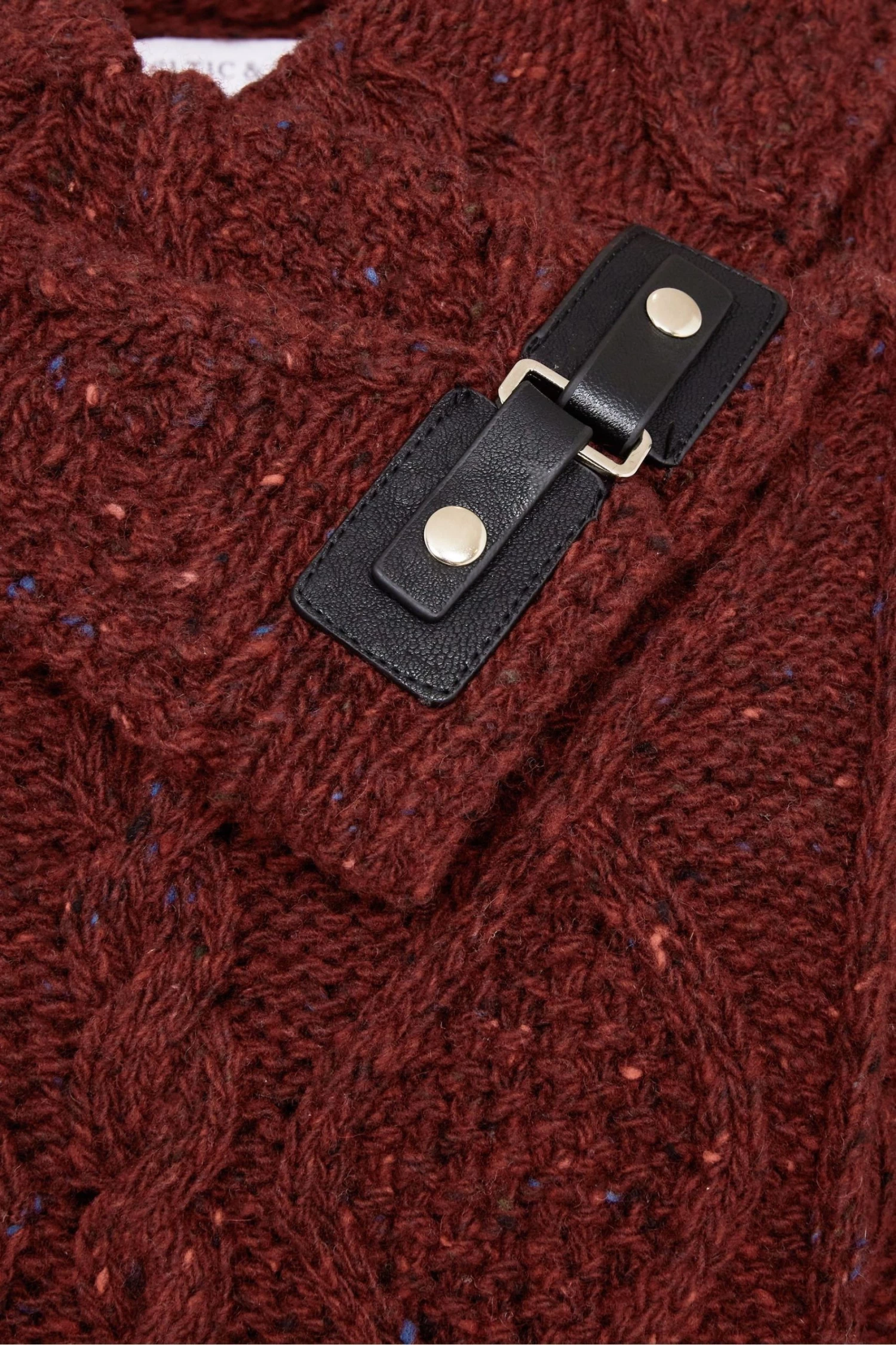 Celtic & Co. Red Donegal Buckle Detail Cardigan 7 Celtic & Co. Red Donegal Buckle Detail Cardigan - Image 5
