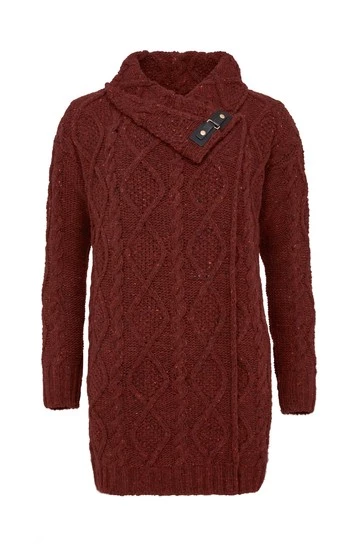 Celtic & Co. Red Donegal Buckle Detail Cardigan 9 Celtic & Co. Red Donegal Buckle Detail Cardigan - Image 7