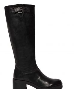 Celtic & Co. Womens Black Biker Knee Boots
