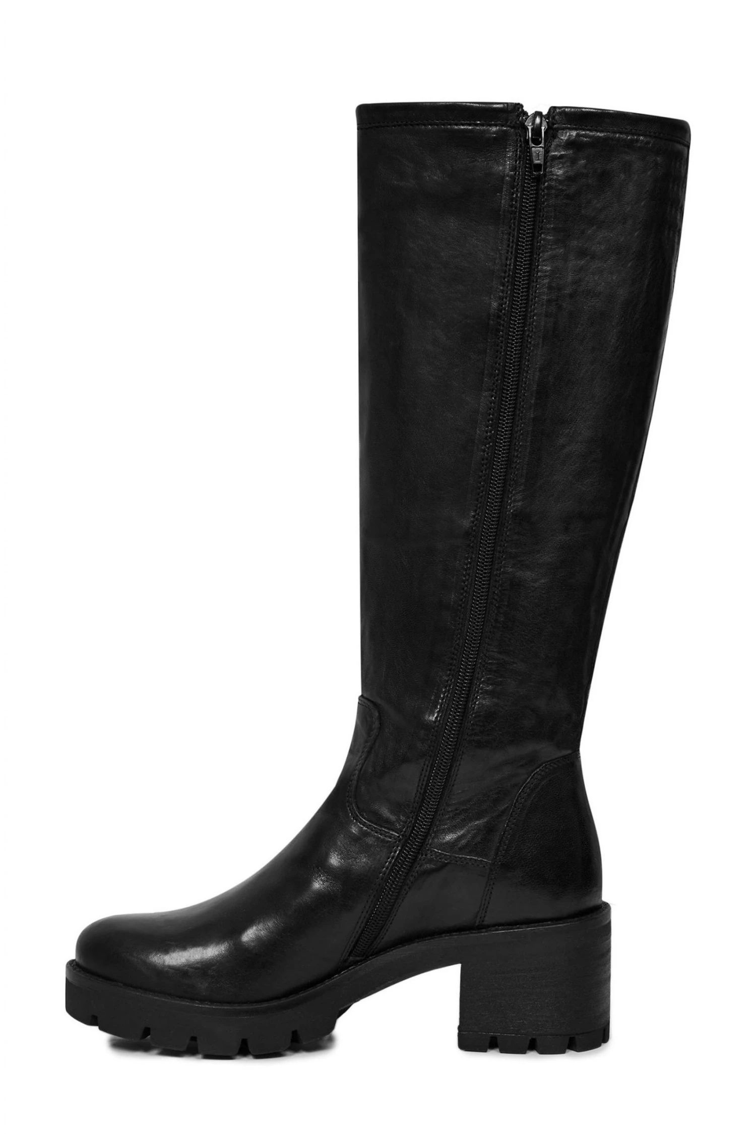 Celtic & Co. Womens Black Biker Knee Boots 4 Celtic & Co. Womens Black Biker Knee Boots - Image 2