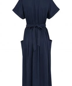 Celtic & Co. Blue Lyocell Faux Wrap Dress -Deals Celtic Store unnamed file 653 scaled